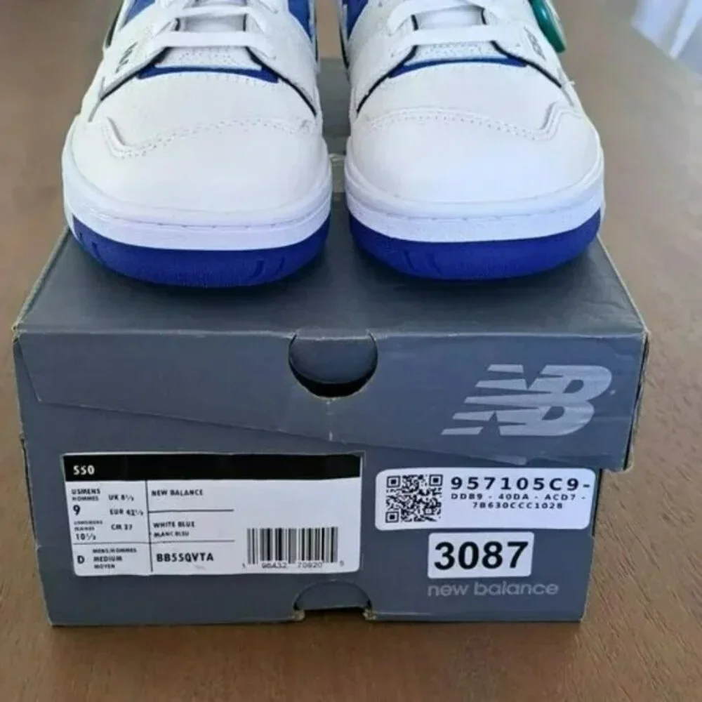 New Balance 550 - Color: Sea Salt/Team Royal - Size: Men 9 - Picture 3 of 9